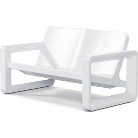 Tupelo Deck Loveseat with High-Gloss Finish, Highcloud White