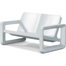 Deck Loveseat with High-Gloss Finish, Concrete Gray
