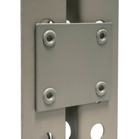 Rivet Rack Shelving Tie Plate, Dove Gray