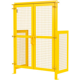 Steel Hydraulic Box Dumper Gate, 33-1/4"L x 72-1/4"W x 92-3/4"H, Yellow