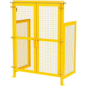 Steel Hydraulic Box Dumper Gate, 41-1/2"L x 72-1/4"W x 92-3/4"H, Yellow