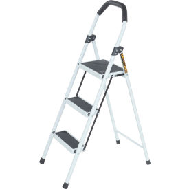 Steel Household Fold Up Step Ladder 3 Step, 225 lb. Capacity