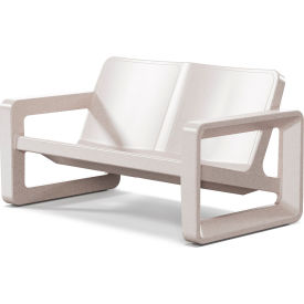 Deck Loveseat with High-Gloss Finish, Sandstone