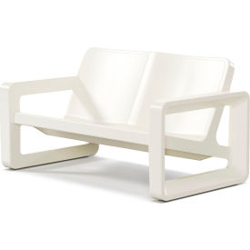Deck Loveseat with High-Gloss Finish, Ivory