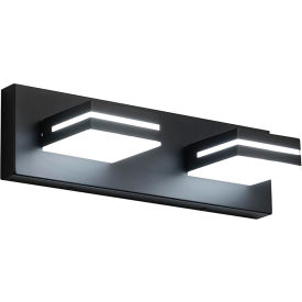 LED Square Vanity Light, 15W, 650 Lumens, Metal, Black