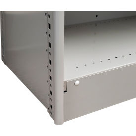 Closed Front Base, 36"W x 4"H, Dove Gray Powder Coat Paint, 20 Pack