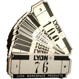 Standard Metal Locker Number Plate, Numbered #76 - #100, 25/Pack