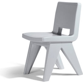 Modern Outdoor Dining Chair, Concrete Gray