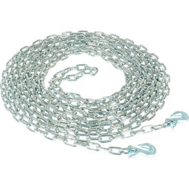 1/4" Chain with Grab Hook, 6000 lb Pulling Capacity, 40', Steel, Silver