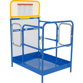 Steel Work Platform with 2 Door Entry, 1000 lb Capacity, 51"L x 36-3/16"W, Blue