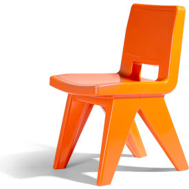 Modern Outdoor Dining Chair, Vintage Orange