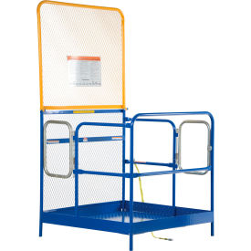 Steel Work Platform w/2 Door Entry & Expanded Back, 1000 lb. Cap., 51"L x 48-1/4"W, Blue