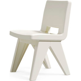 Modern Outdoor Dining Chair, Ivory