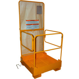 Steel Fold Down Work Platform with 84" Expanded Back, 600 lb. Cap., 38"L x 38"W, Yellow