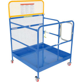 Steel Work Platform with Poly Casters, 1000 lb. Capacity, 50-15/16"L x 48"W, Blue