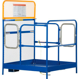 Steel Work Platform with 2 Door Entry, 1000 lb. Capacity, 51"L x 48-1/4"W, Blue