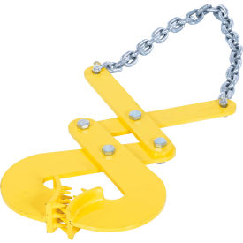 Double Scissor Pallet Puller, 4" Jaw Opening, 5000 lb Pulling Capacity, Steel, Yellow