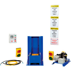 Electric Hydraulic with LED Light Package Trailer Lock System, Blue/Yellow