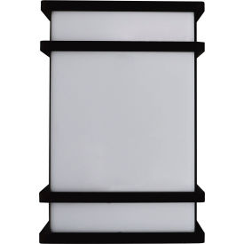 LED Square Wall Sconce, 15W, 120V, Black Finish