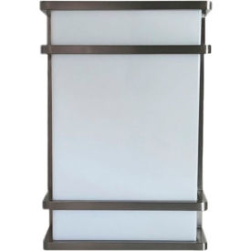 LED Square Wall Sconce, 15W, 120V, Brushed Nickel Finish