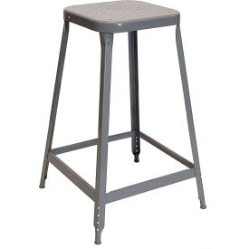 1901 24" High Metal Counter Stool, Dove Gray Powder Coat