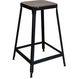 1901 24" High Metal Counter Stool, Vulcan Black Powder Coat
