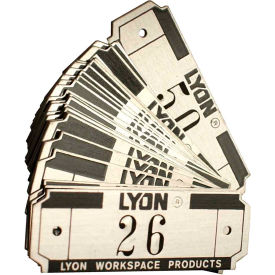 Standard Metal Locker Number Plate, Numbered #26 - #50, 25/Pack