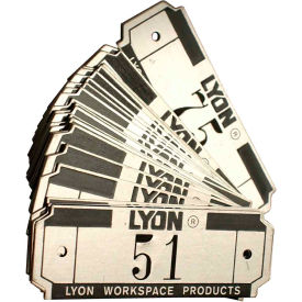 Standard Metal Locker Number Plate, Numbered #51 - #75, 25/Pack