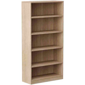 Ryker 6 Shelf Bookcase, 35-1/2"W x 11"D x 71"H, Aged Oak