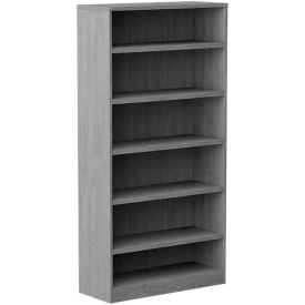 6 shelf Bookcase, 35-1/2"W x 11"D x 71"H, Dove Oak