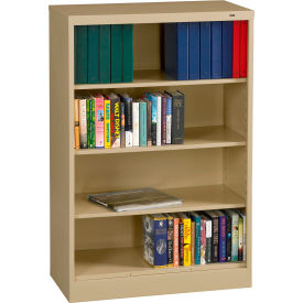 Welded Bookcase, 36"W x 18"D x 55"H, 4 Openings, Sand