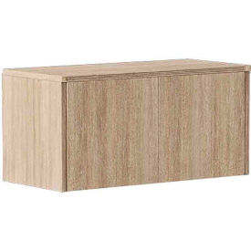 Ryker Wall Mounted Hutch, 36"W x 15"D x 16"H, Aged Oak