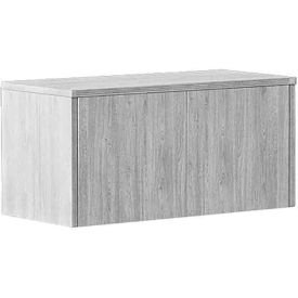 Ryker Wall Mounted Hutch, 36"W x 15"D x 16"H, Dove Oak
