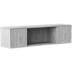 Ryker Wall Mounted Hutch, 71"W x 15"D x 16"H, Dove Oak