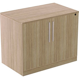 Ryker Storage Cabinet, 35-1/2"W x 22"D x 29-1/2"H, Aged Oak
