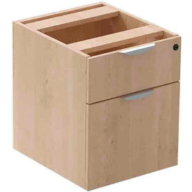 Jax Box File Pedestal, 15-1/2"W x 18"D x 19"H, Warm Birch