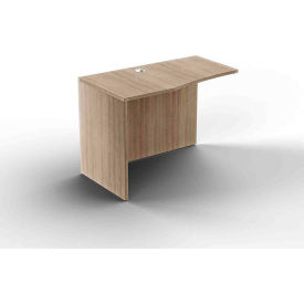 Ryker Left Curved Return Shell, 42W x 24"D x 29-1/2"H, Aged Oak