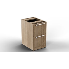 Ryker File/File Pedestal, 15-1/2"W x 22"D x 28-1/2"H, Aged Oak