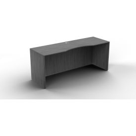 Ryker Curved Credenza Shell with Lam Mod, 71''W x 24''D x 29-1/2''H, Dove Oak