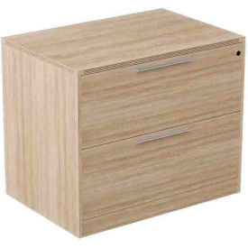 2 Drawer Lateral File, 36"W x 22"D x 29-1/2"H, Aged Oak
