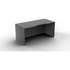 Ryker Curved Desk Shell with Lam Mod, 66''W x 30''D x 29-1/2''H, Dove Oak