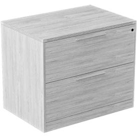 2 Drawer Lateral File, 36"W x 22"D x 29-1/2"H, Dove Oak