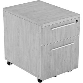 Ryker Box/File Mobile Pedestal, 15-1/2"W x 22"D x 19"H, Dove Oak