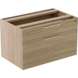 Ryker Low Box/File Lateral Cabinet, 35-1/2"W x 22"D x 21"H, Aged Oak