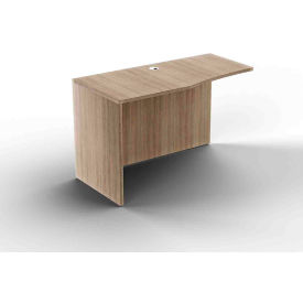 Ryker Curved Return Shell, Left, 42''W x 24''D x 29-1/2''H, Aged Oak