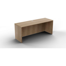 Ryker Straight Desk Shell with Lam Mod, 71"W x 24"D x 29-1/2"H, Aged Oak