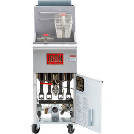 Gas Fryer, 4 Tube, 50 lb. Oil Capacity, 120000 BTU, Natural Gas, Stainless Steel