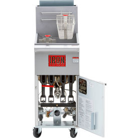 Gas Fryer, 4 Tube, 50 lb. Oil Capacity, 120000 BTU, Propane, Stainless Steel