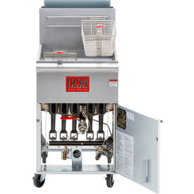Gas Fryer, 5 Tube, 75 lb. Oil Capacity, 150000 BTU, Natural Gas, Stainless Steel