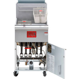 Iron Range Gas Fryer, 5 Tube, 75 lb. Oil Capacity, 150000 BTU, Propane, Stainless Steel